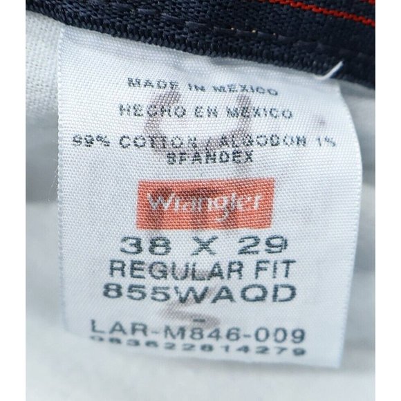 WRANGLER COMFORT 38x29 Denim Medium Wash Americana Preppy Classic Cabin Core - Picture 6 of 7